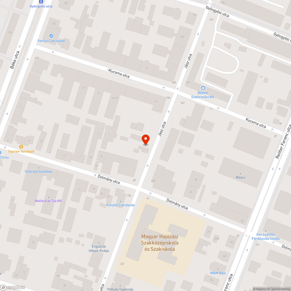 Sérült (?) fa bejelentés helye