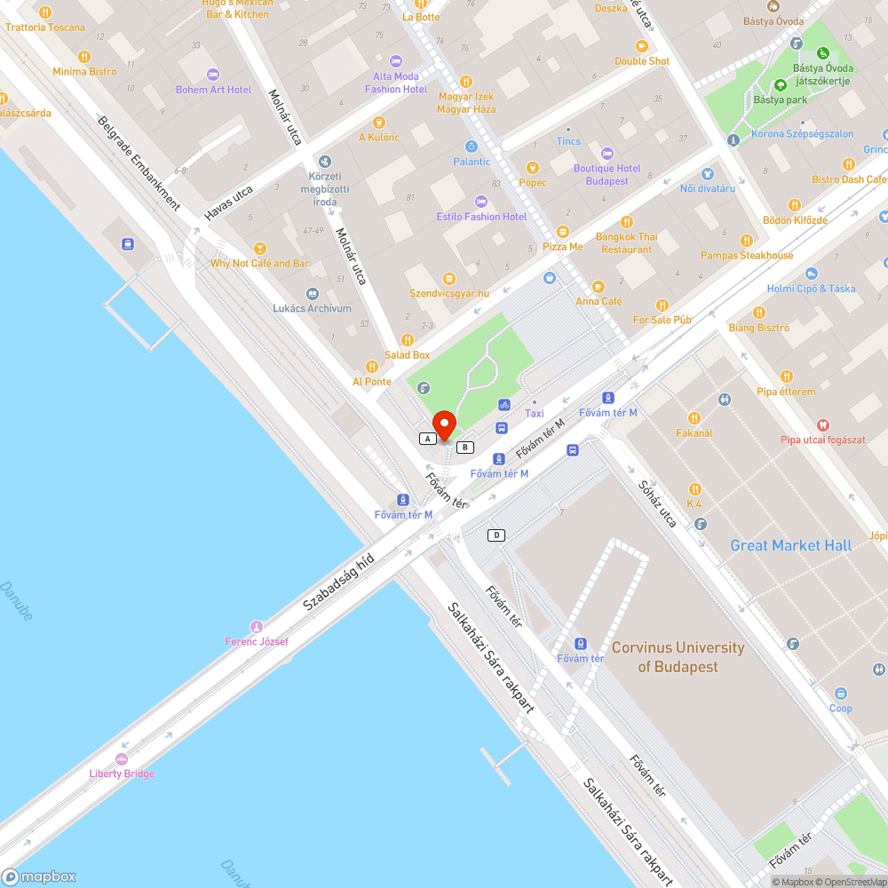 Fővám téri zöldfelületek hiányossága bejelentés helye