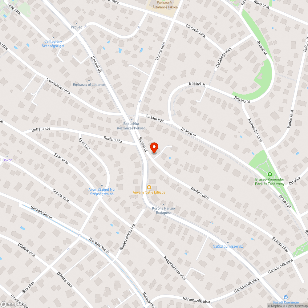 Zöldhulladék a Sasadi út - Botfalu utcánál bejelentés helye