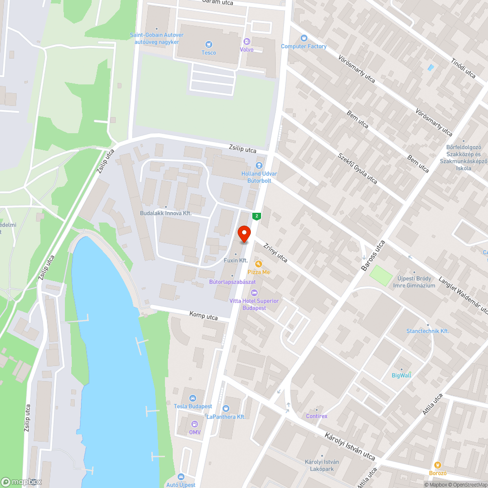 Hiányos útburkolati jel bejelentés helye