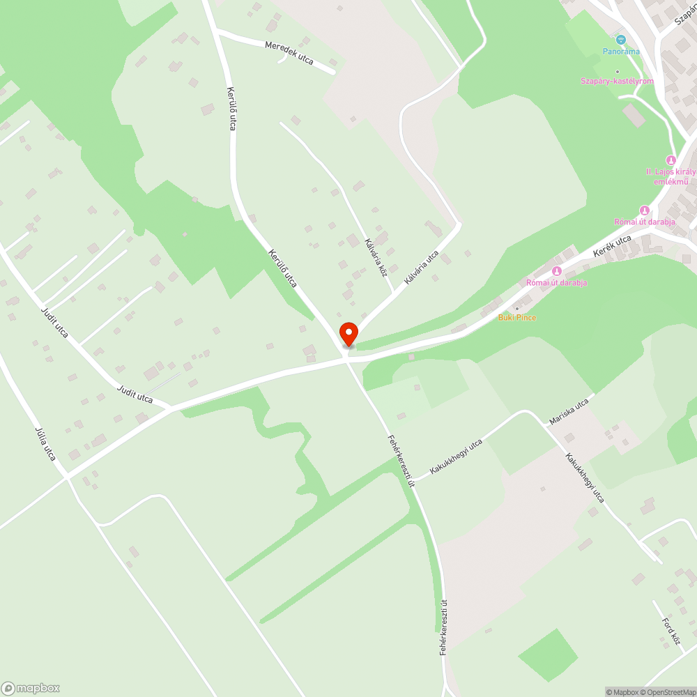 Kátyú a Mély úton bejelentés helye