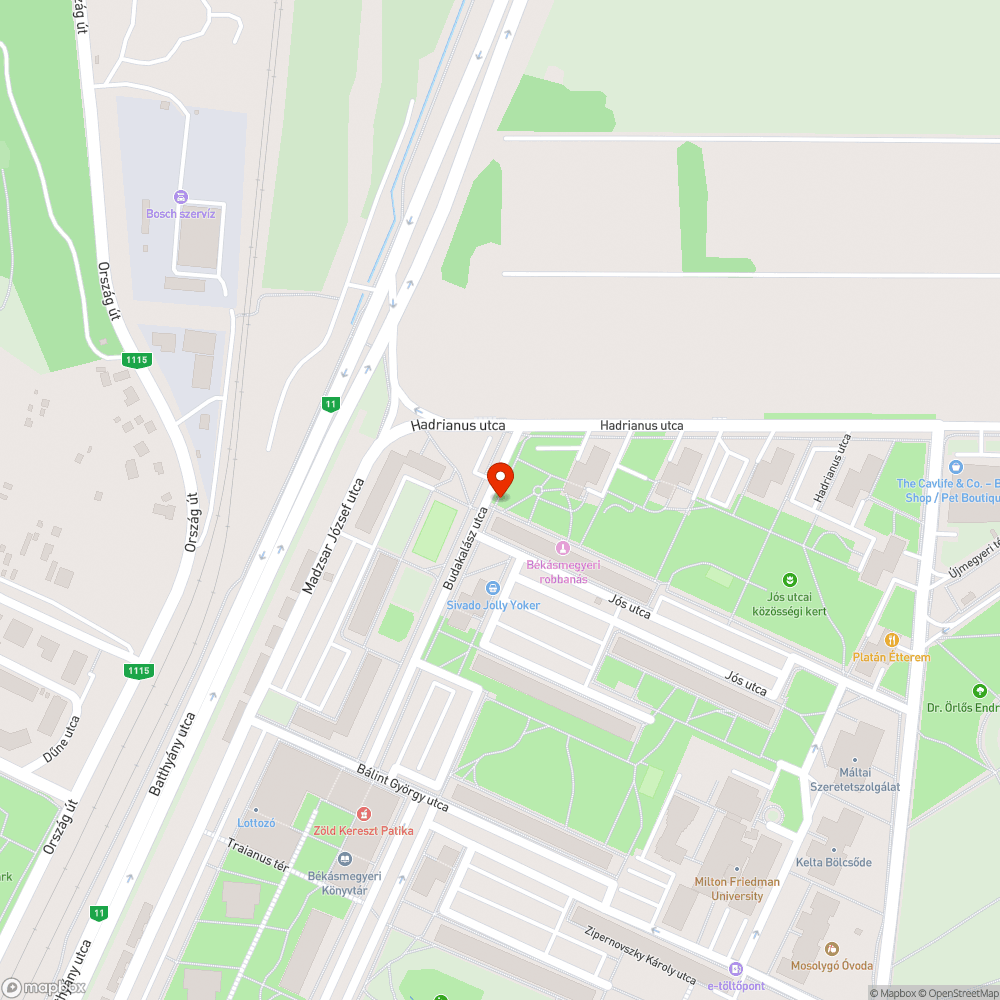 Kidőlt kuka bejelentés helye