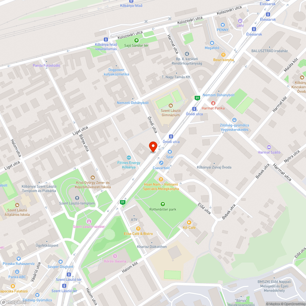 Buszmegálló-táblát takaró faágak bejelentés helye