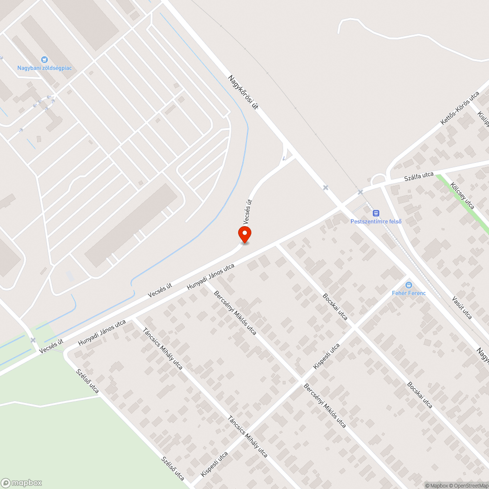 Életveszélyes víz az úton bejelentés helye