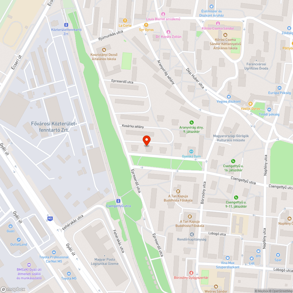 Elhagyott Escort bejelentés helye