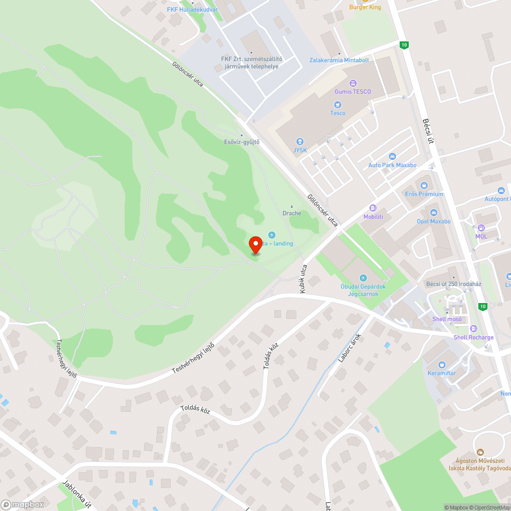 Szemét zöldterületen bejelentés helye