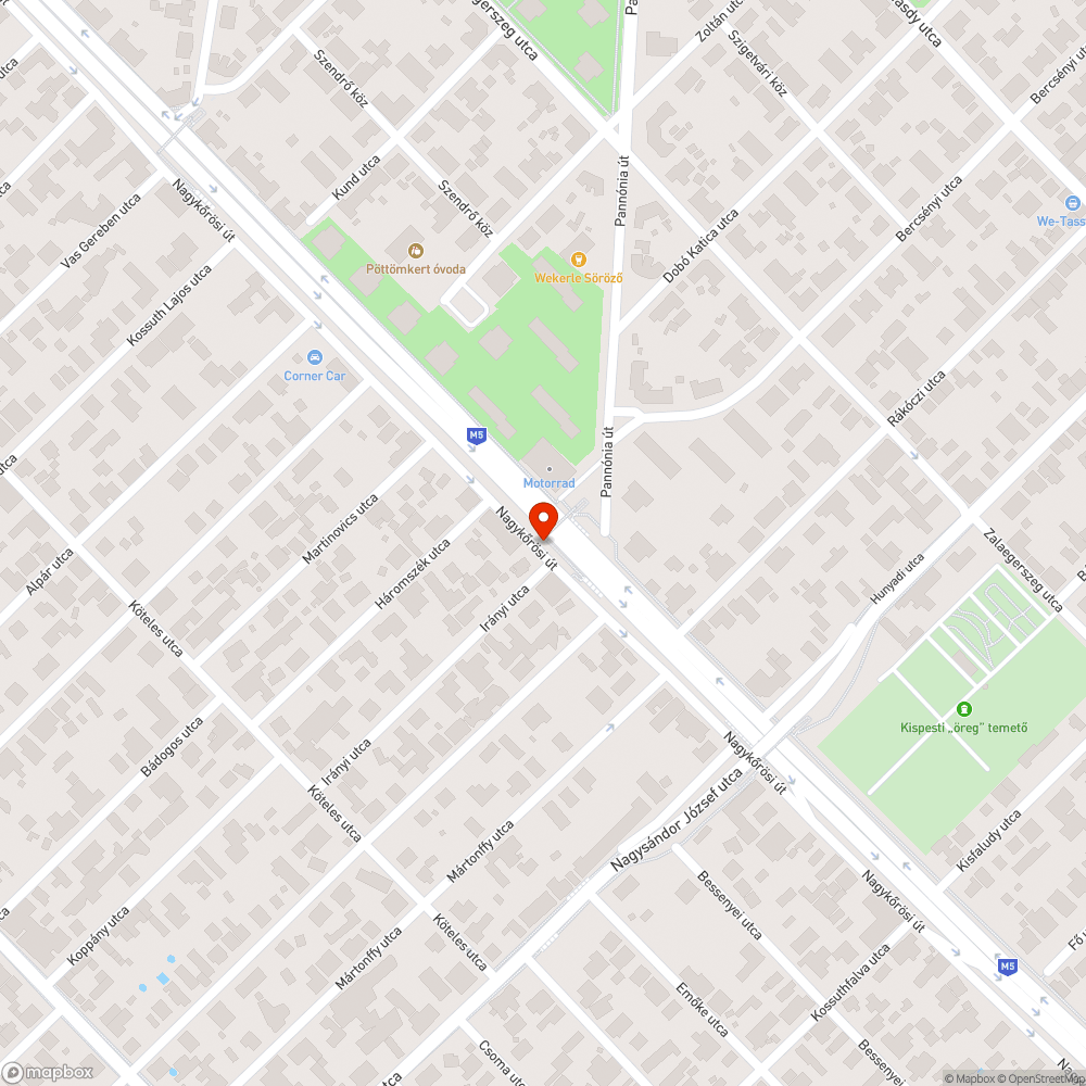 Illegális hulladék a Nagykőrösi út mellett bejelentés helye