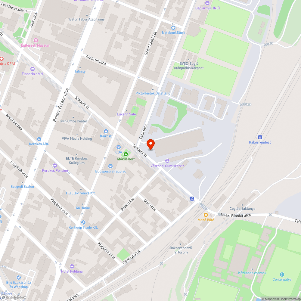 Tisztításra szoruló járda bejelentés helye