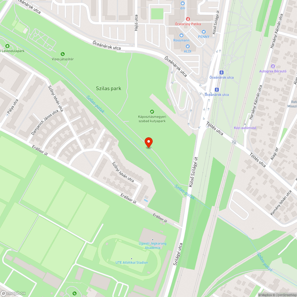 kidőlt fa a Szilas-pataknál bejelentés helye