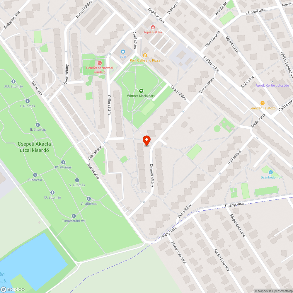 Hiányzó parkolásgátló bejelentés helye