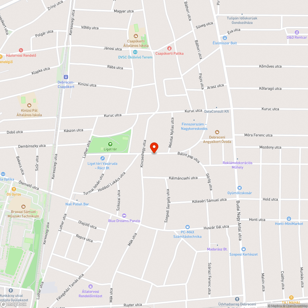 Kátyús út a Bálint Pap utca elején bejelentés helye