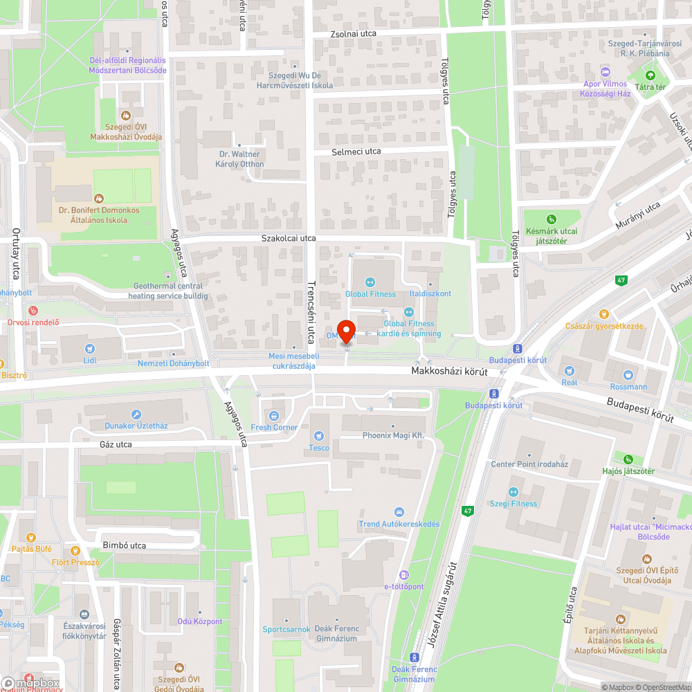 Akadálymentesítésre váró járdaszegély -  Makkosházi körút 5. bejelentés helye