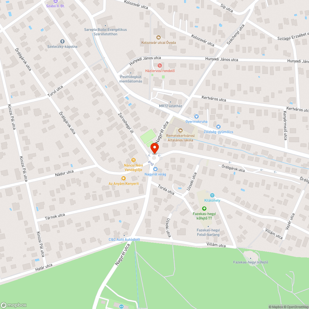 Körforgalom bejelentés helye