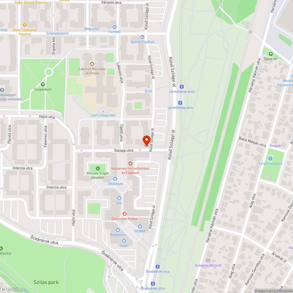 Beszakadt útburkolat bejelentés helye