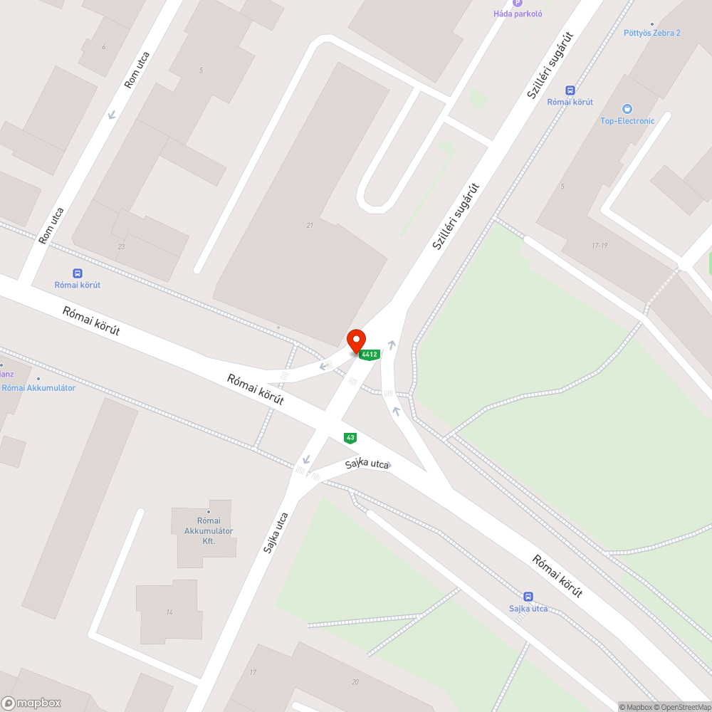 Hiányzó zebra felfestés bejelentés helye