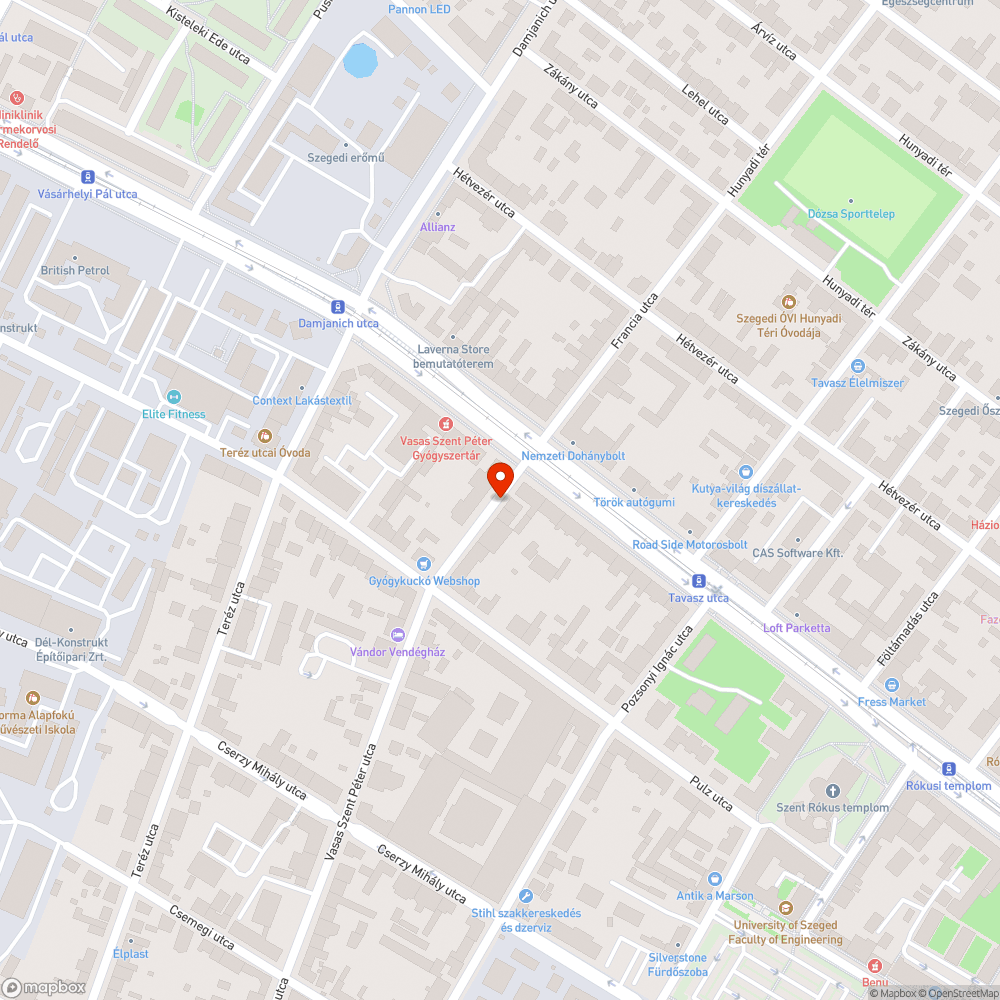 A járda burkolata sérült bejelentés helye