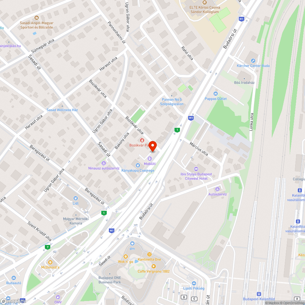 Szemét a Budaörsi út - Bozókvár utcánál bejelentés helye