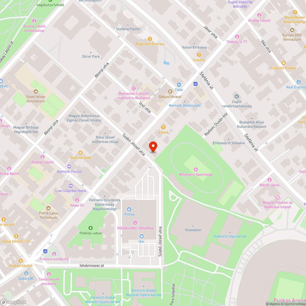 kátyúk bejelentés helye