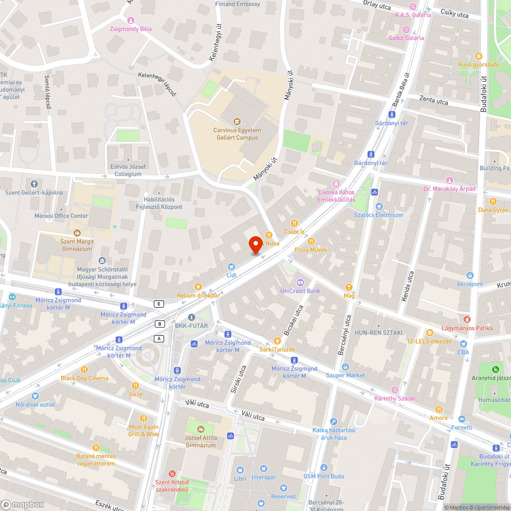 Mélygarázs kihajtható bejelentés helye