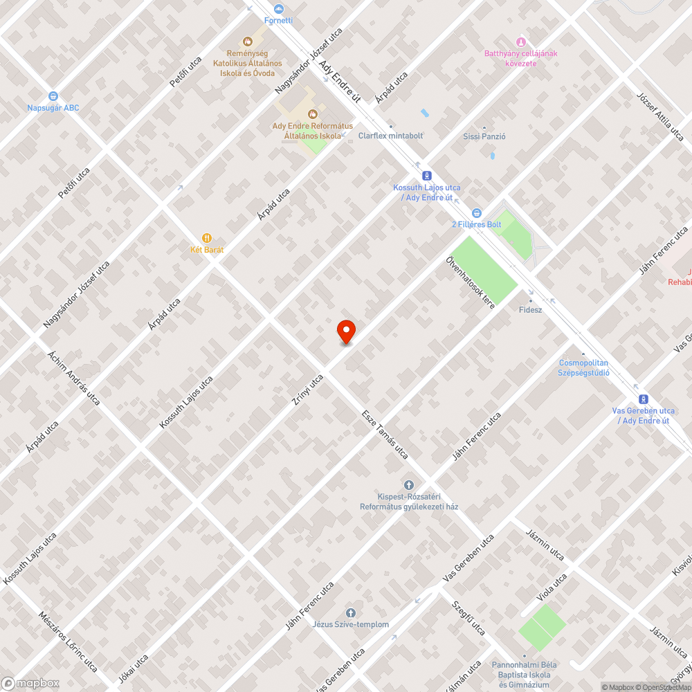 Oszlopok bejelentés helye