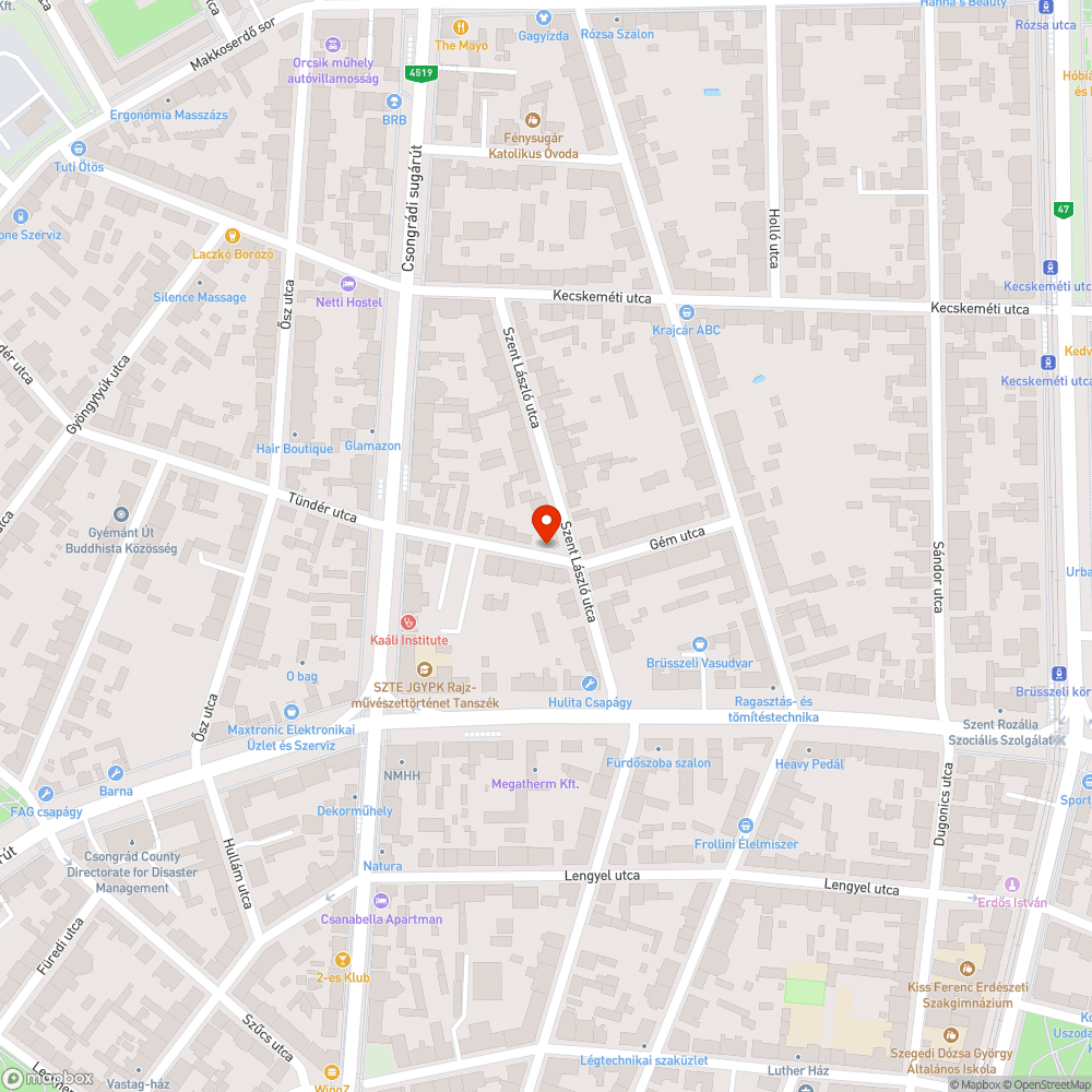 Hulladék az utcán bejelentés helye