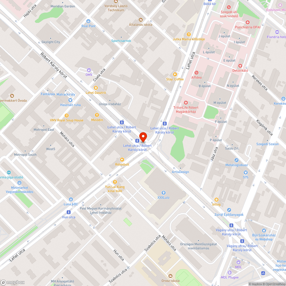 Hiányzó fényterelő bejelentés helye