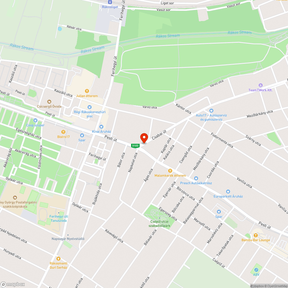 Óriási bokrok bejelentés helye