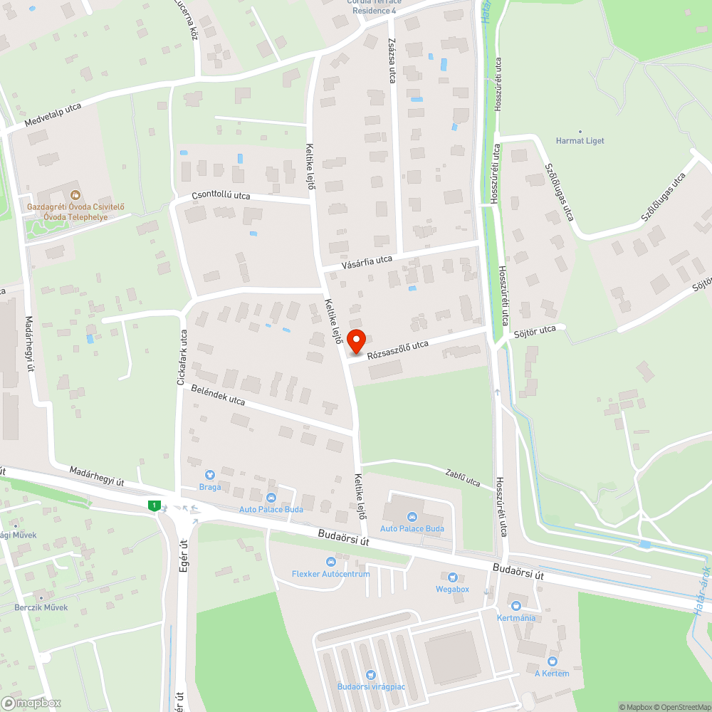 A Rózsaszőlő utca Keltike lejtő kereszteződésében szemétkupac található. bejelentés helye