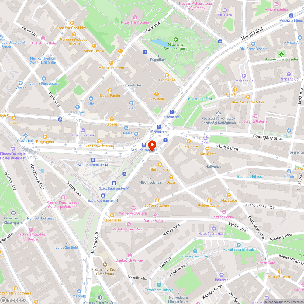 Szabálytalan parkolás a Széna téren bejelentés helye