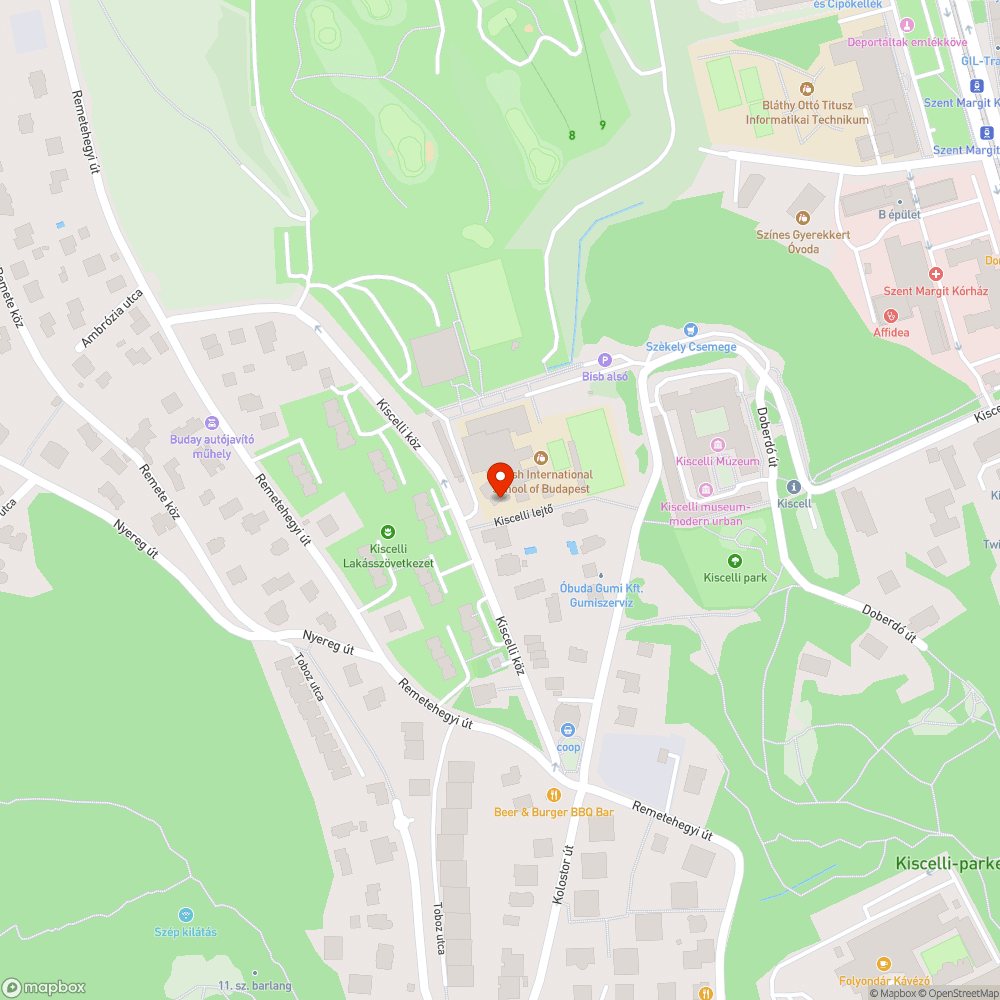 Szétesett viacolor járda a Kiscelli köznél bejelentés helye