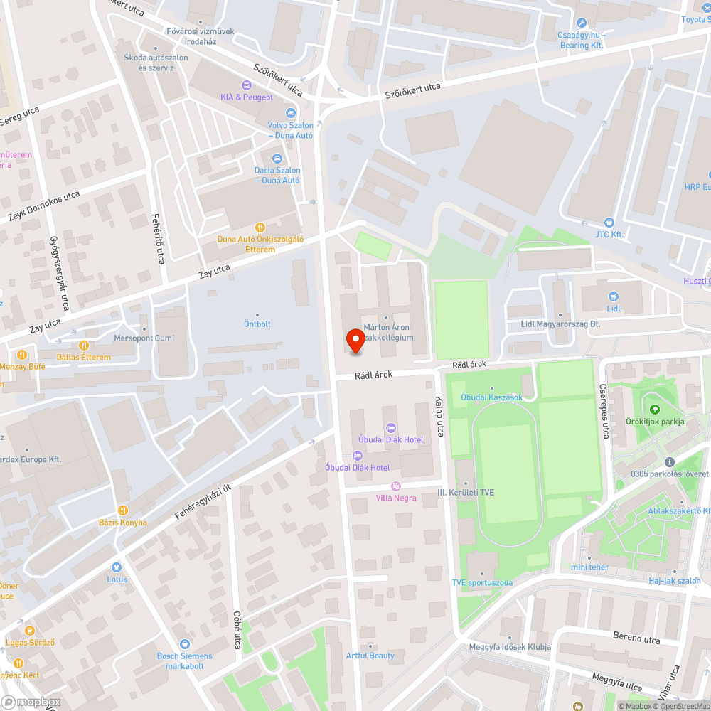 Elhagyott autók bejelentés helye