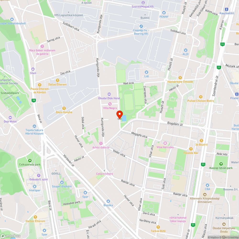 Elhagyott autók bejelentés helye