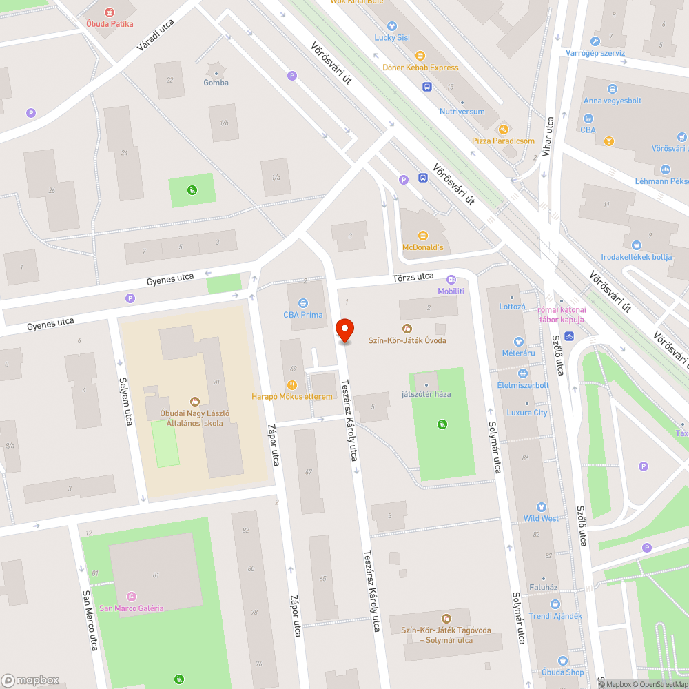 Megsüllyedt, beszakadt járda bejelentés helye