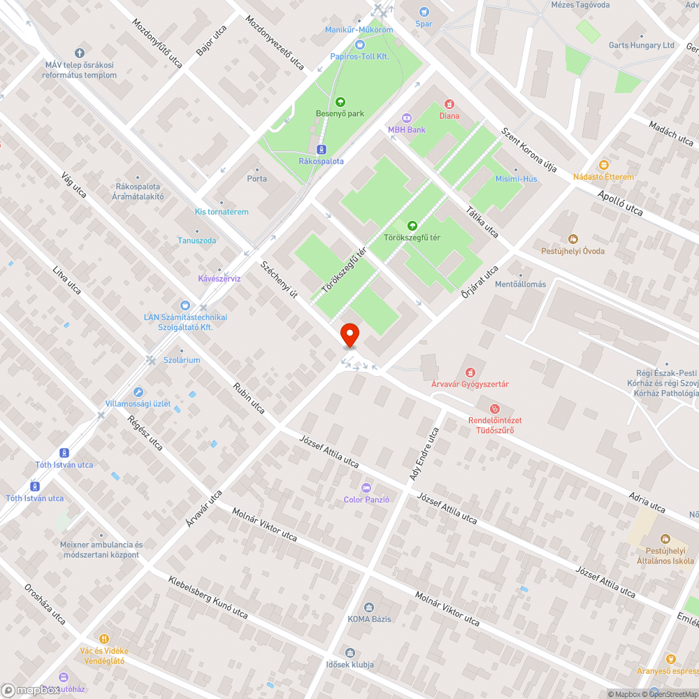 Kettétört fa bejelentés helye