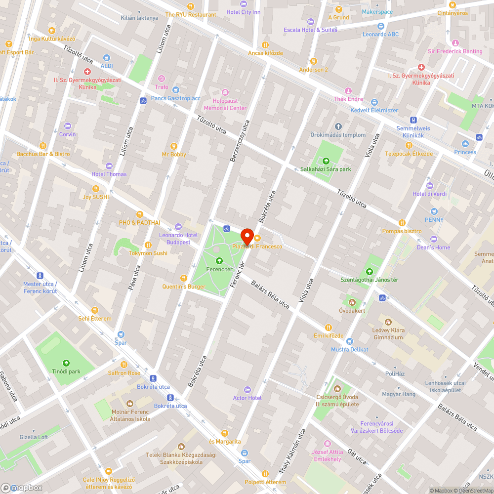 Szabálytalan parkolás a Ferenc téren - 2. bejelentés helye