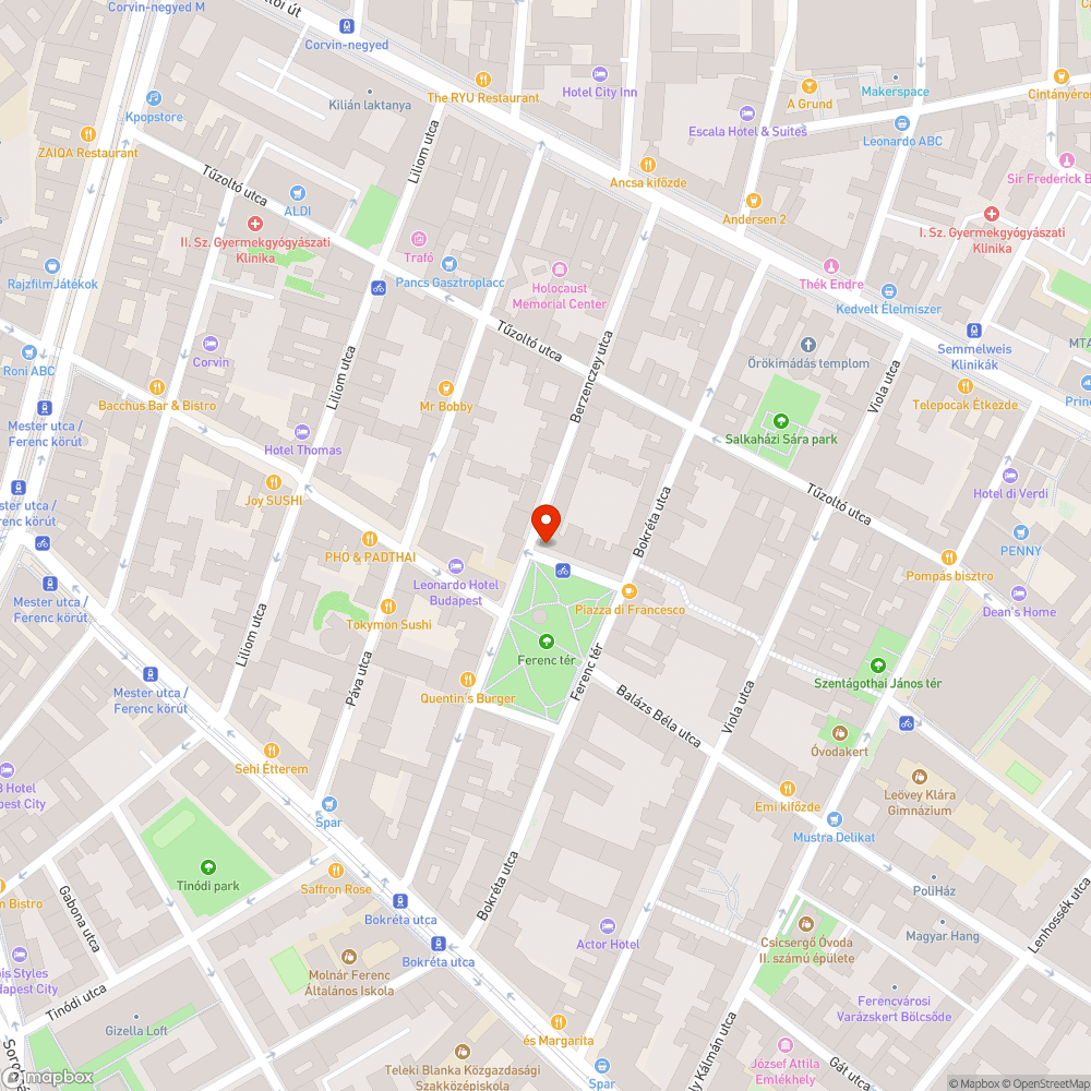 Szabálytalan parkolás a Ferenc téren - 3. bejelentés helye