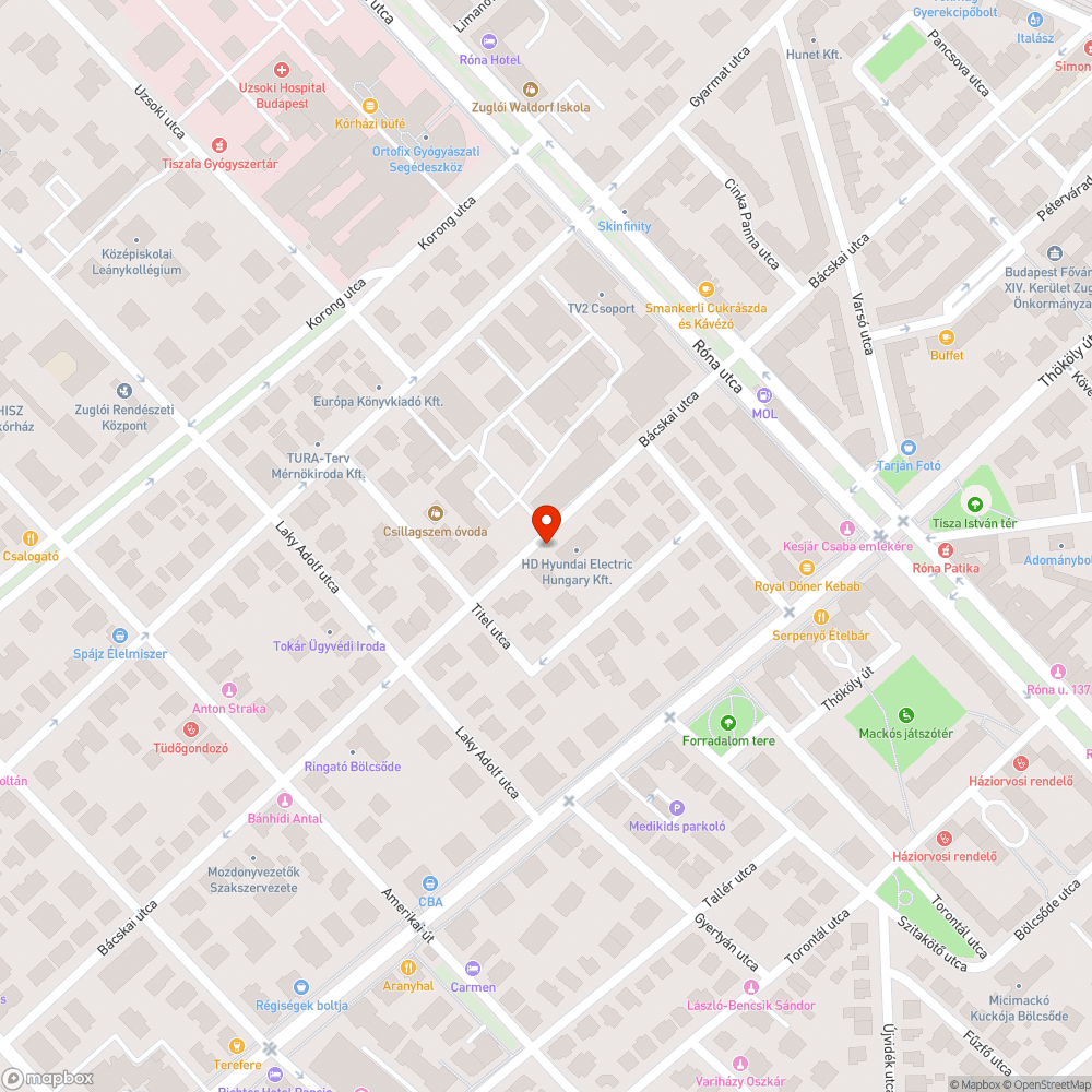 Kiszáradt fa bejelentés helye