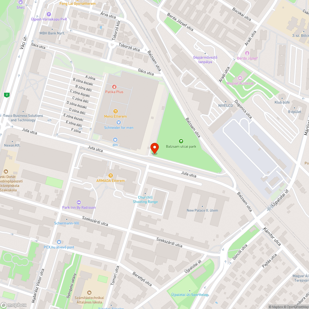 Elhagyott autó bejelentés helye