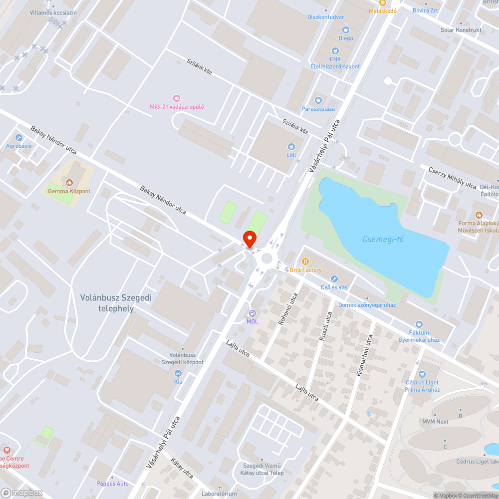 Csatornafedél körüli kátyú bejelentés helye