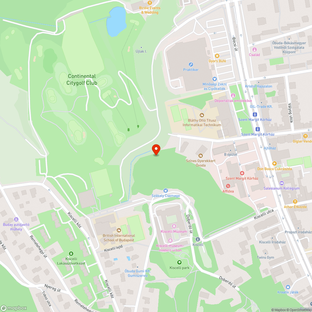 Szemetes zöldterület bejelentés helye