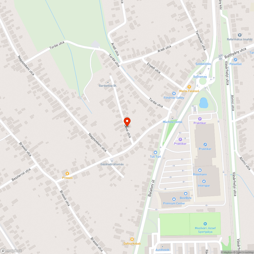 Mély kátyú az úton bejelentés helye