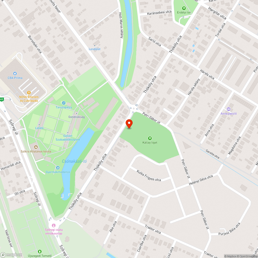 Széttört lámpatestek a Kállay ligetben bejelentés helye