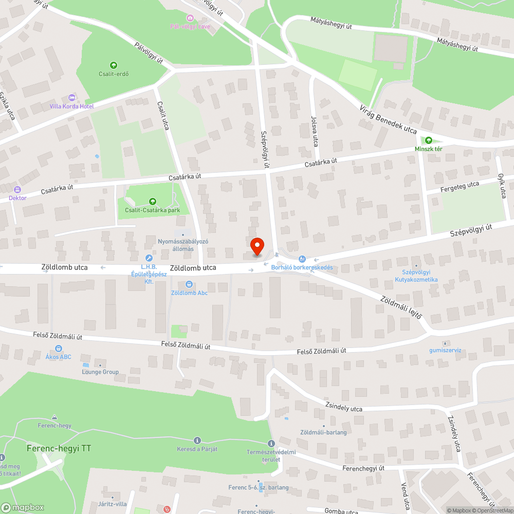 Növényzet a forgalmi sávok között bejelentés helye