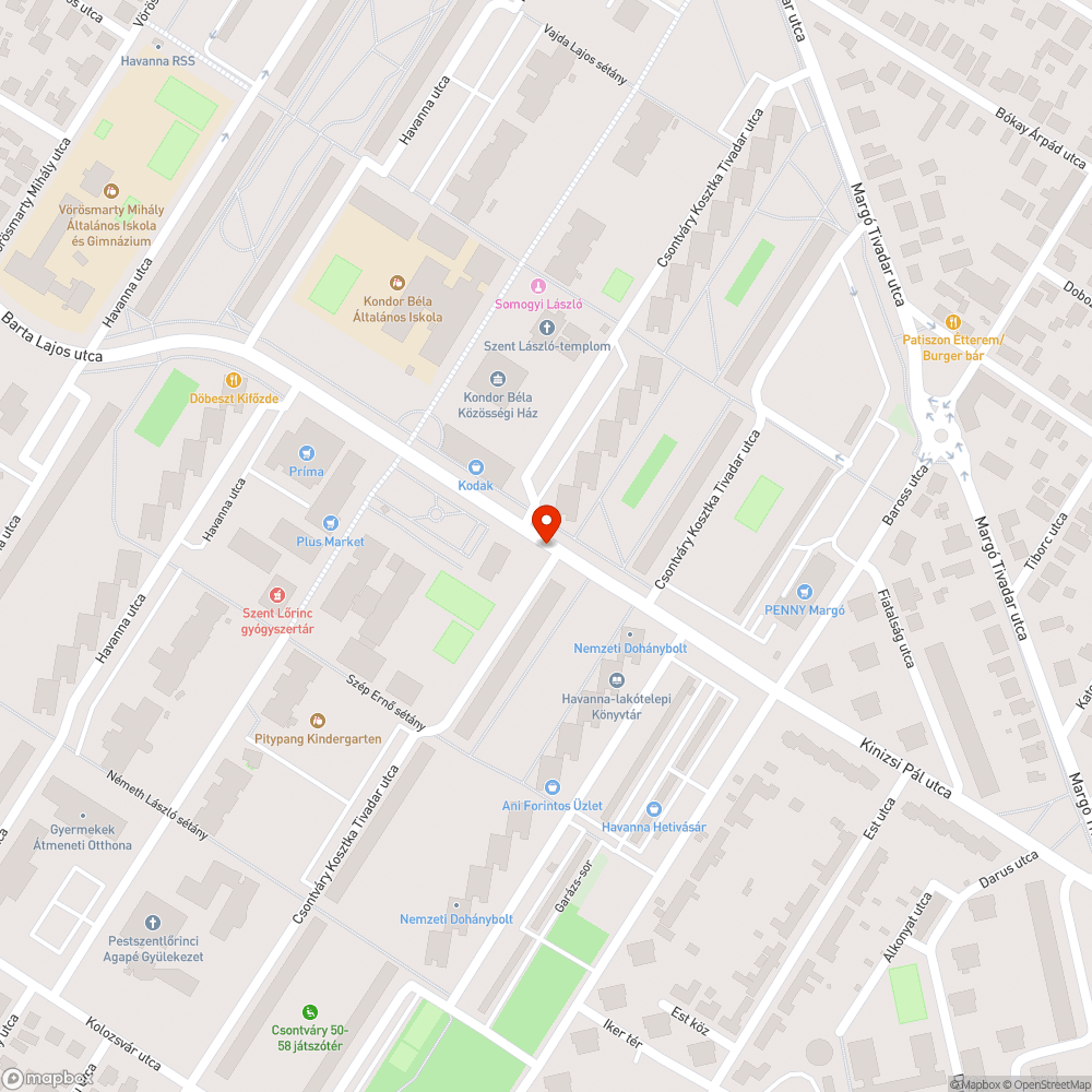 Összefirkált utcatábla bejelentés helye