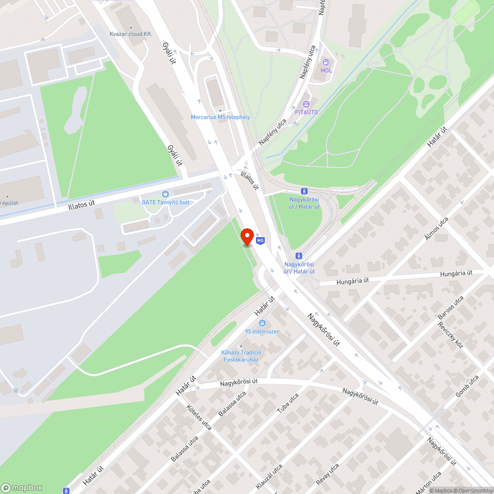 Kisteherautónyi szemét Gyáli – Határ út bejelentés helye