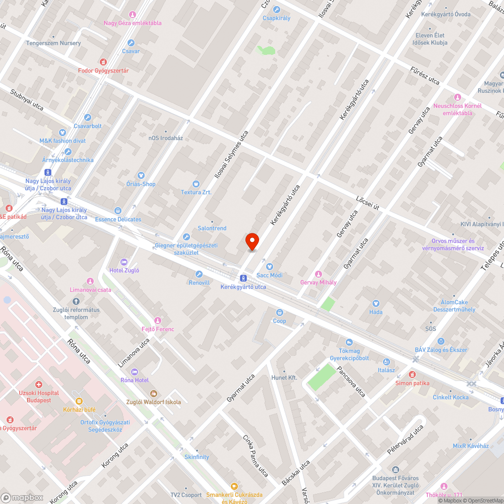 Egyre nagyobb és mélyebb kátyú - Kerékgyártó u. 4. (1147) bejelentés helye