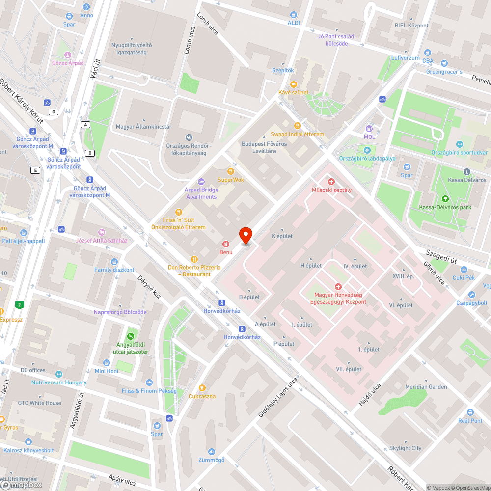 Zöldfelületen, tiltott helyen parkolás Honvéd kórháznál bejelentés helye