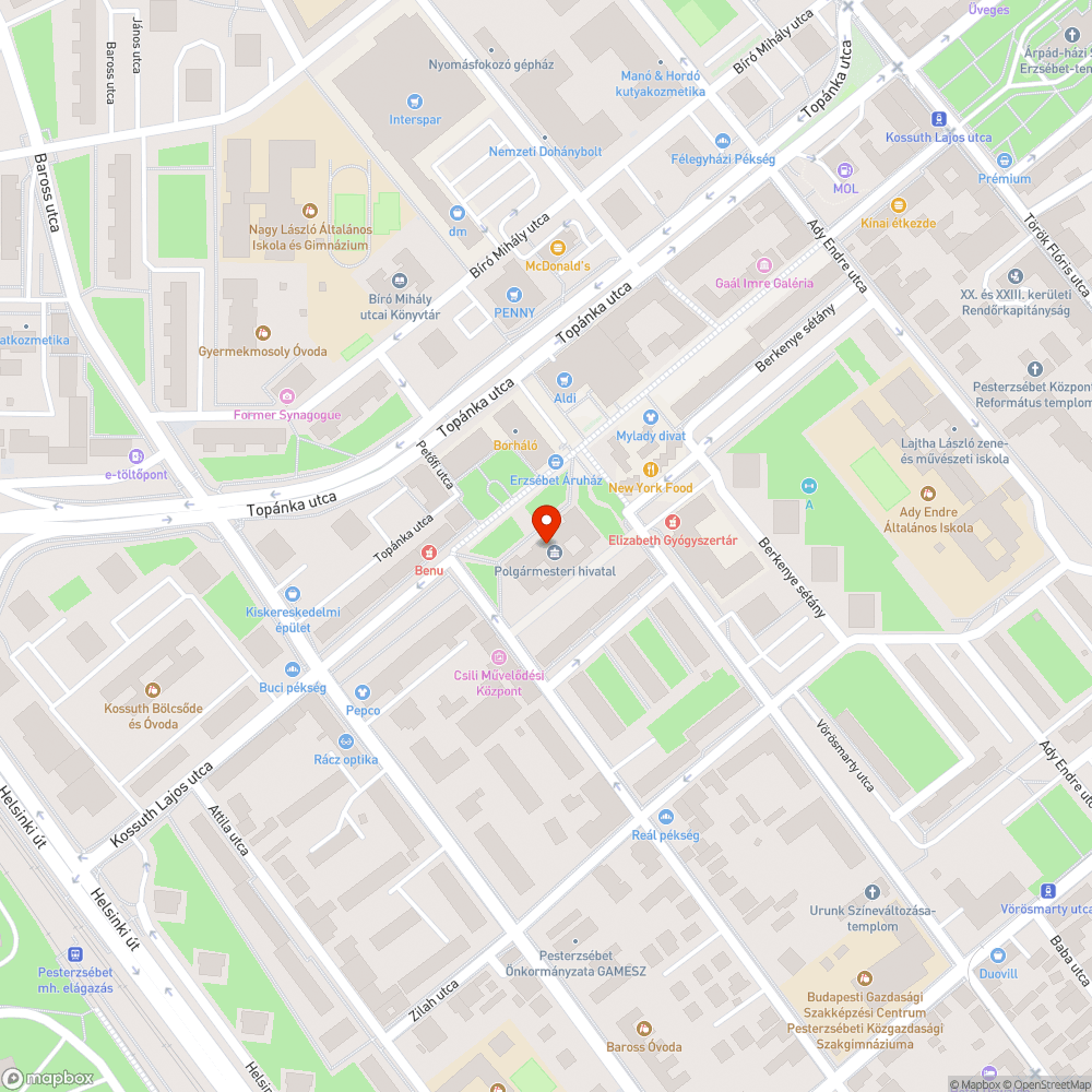 Aknafedő bejelentés helye