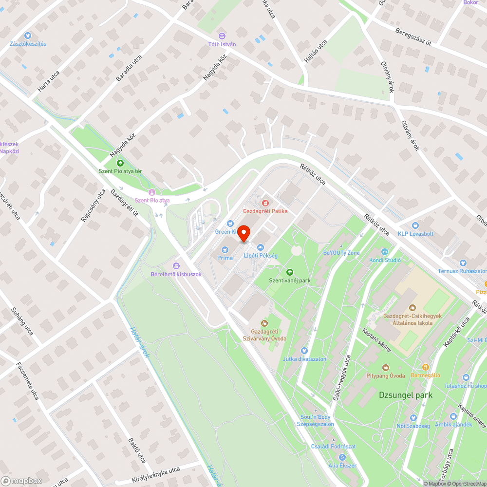 Két kiszáradt fa bejelentés helye