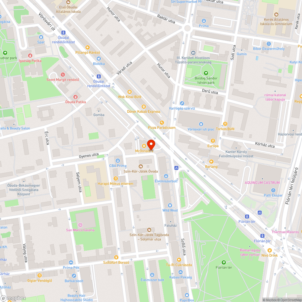 Kátyúk - Törzs u. bejelentés helye